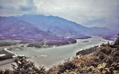 都江堰 ,成都,灌溉设备,四川省,古代文明,旅游目的地,水平画幅,无人,户外,湍急的