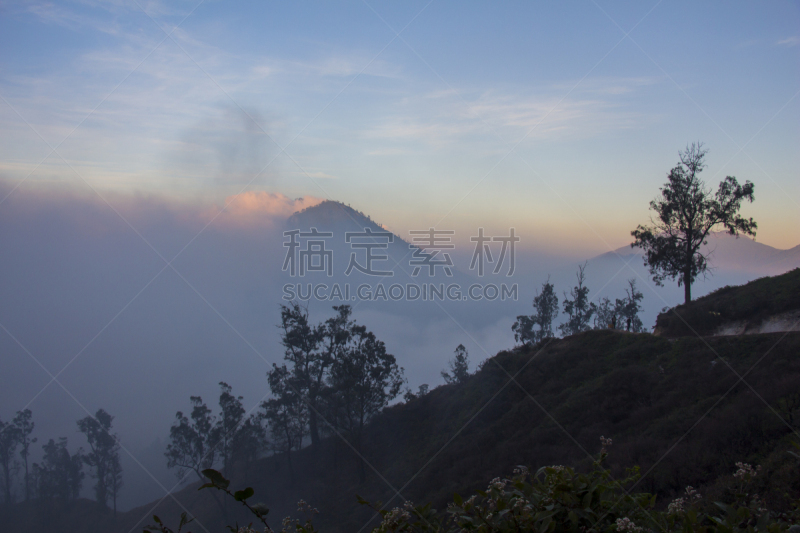 印度尼西亚,爪哇,云,浓烟,烟雾,酸雨,矿物质,户外,火山口,东