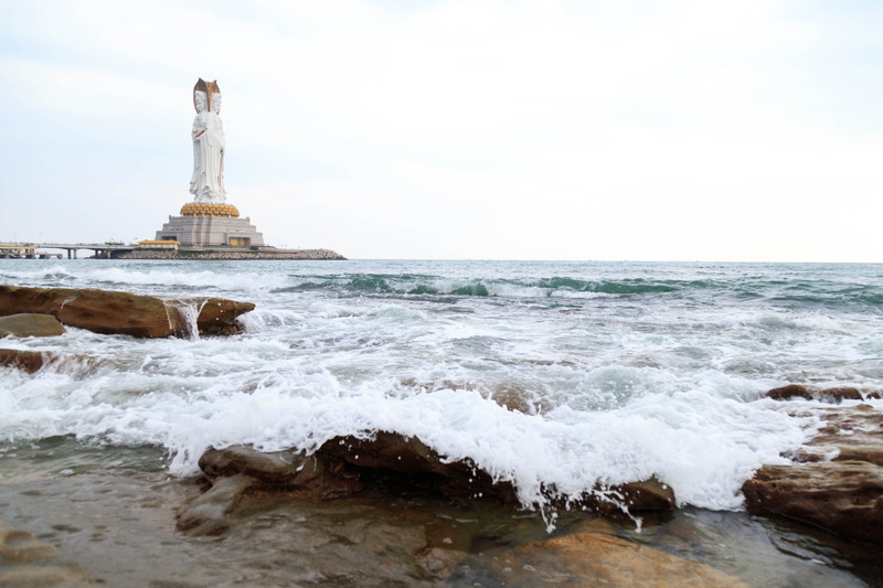 海洋,四臂观音,三亚,海南省,观音菩萨,天空,水平画幅,地形,岩石,无人预览效果