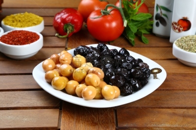 乌榄,盘子,绿色,素食,开胃品,古老的,古典式,乡村风格,脂蛋白,白色