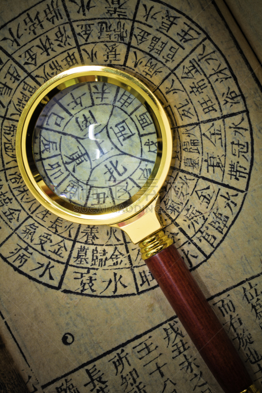 方向,针灸,图腾柱,日文,以前的,中医,道教,汉字,牛皮纸,垂直画幅