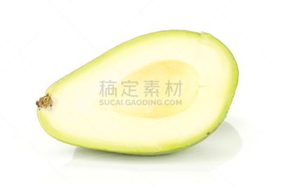 清新,白色,平滑的,生食,鳄梨,分离着色,绿酱,背景分离,食品,睾丸