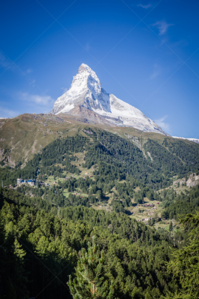 马特洪峰,策尔马特,自然,垂直画幅,雪,无人,夏天,户外,瑞士,雪山