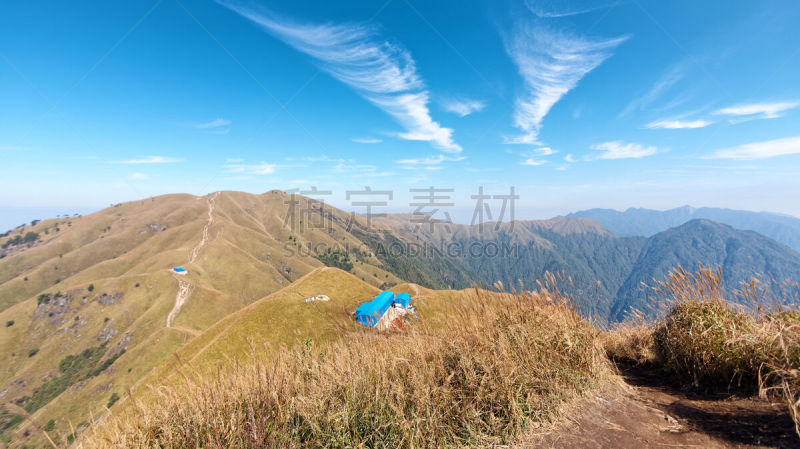 中国,草地,黄色,风景,阿尔卑斯山脉,平原,地形,江西省,山,国家公园