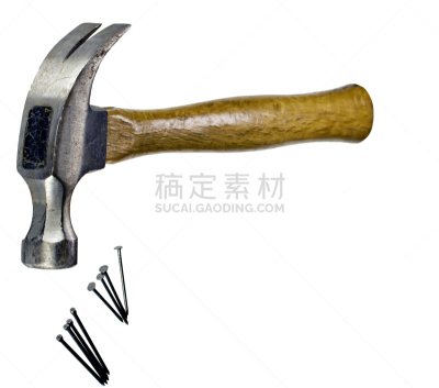锤子,钉子,水平画幅,木制,手艺,特写,钢铁,机器,建筑业,设备用品
