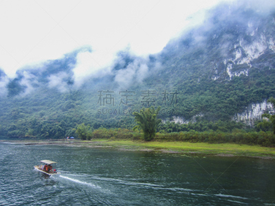 山,河流,风景,喀斯特,水,天空,美,水平画幅,美人,夏天