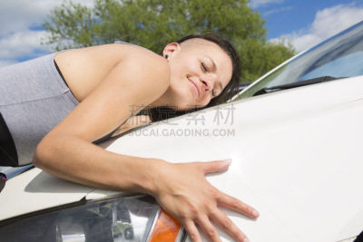 汽车,司机,女性,快乐,现代,青年人,金色头发,美,女人,业主