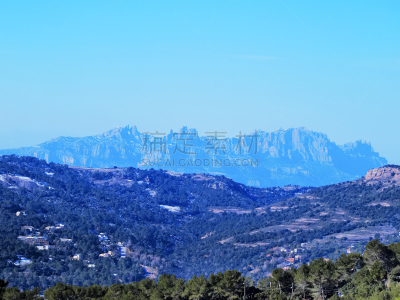 蒙特塞拉特,山,摩拉布料,公园,水平画幅,形状,符号,旅行者,云景,石头