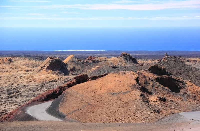 兰萨罗特岛,加那利群岛,Timanfaya National Park,天空,稀缺,气候,沟壑,干的,石头,旅游