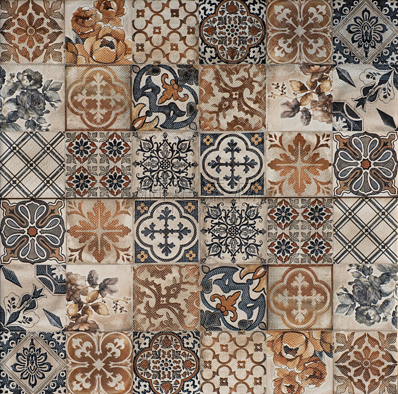 decorative mosaic geometric pattern, tile