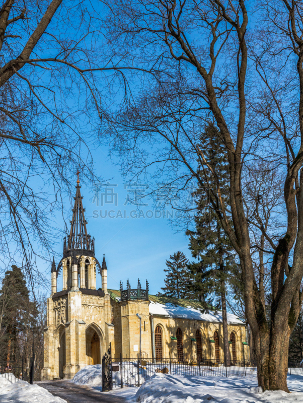 灵性,使徒,保尔,saint peter,垂直画幅,天空,雪,古老的,建筑业