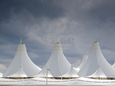 科罗拉多国际机场,自然,天空,水平画幅,无人,蓝色,中央大厅,户外,现代,屋顶