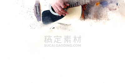 进行中,吉他,背景聚焦,抽象,自然美,水彩画颜料,数码图形,天空,鼓手,艺术家