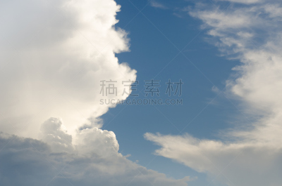 天空,蓝色,云,风,水平画幅,无人,夏天,云景,图像,自由