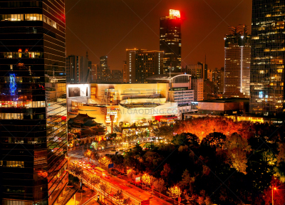 公园,上海,建筑外部,寺庙,街道,南京,平衡折角灯,南京路,建筑,水平画幅