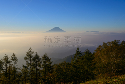 富士山,早晨,云,山,海洋,甲府市,赤石山脉,天文台,山梨县,天空