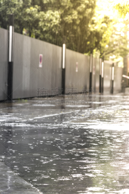 水,水灾,街道,雨滴,水滴,伦敦城,黄色,特写,光效果,室内地面