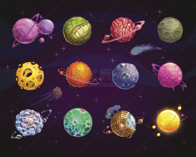 行星,幻想,多色的,万有引力场,小行星,光晕,轨道运行,不明飞行物,空间和天文学,天文学
