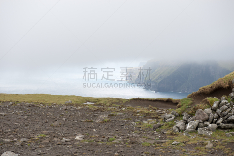 地形,法罗群岛,水,美,稀缺,水平画幅,偏远的,戏剧性的天空,草,云景