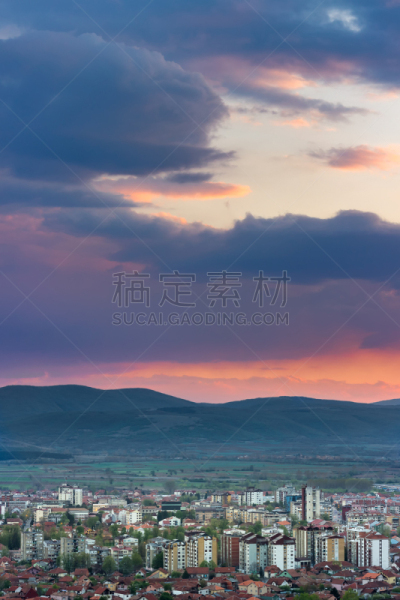 远距离,云,都市风景,皮罗特,非凡的,观测点,修改系列,天空,看风景,日落