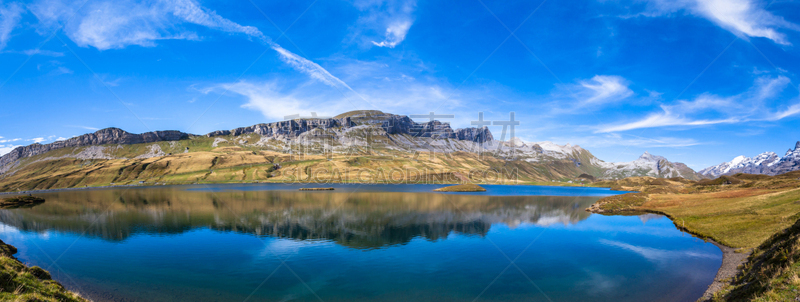 瑞士阿尔卑斯山,风景,非凡的,度假胜地,水平画幅,山,雪,无人,夏天,水库