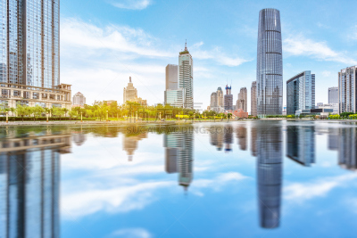 现代,城市生活,建筑外部,城市,河流,办公室,天空,未来,风,水平画幅