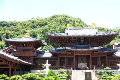 女修道院,唐朝,九龙,灵性,水平画幅,建筑,木制,旅行者,瓦,户外