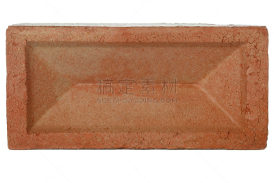 白色背景,砖,分离着色,特写,红松,粘土,稳定,水平画幅,形状,橙色