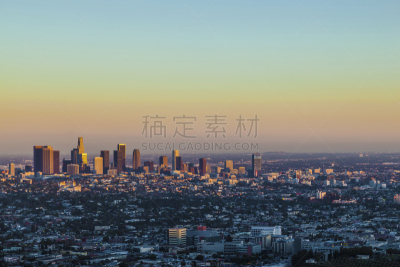 洛杉矶,看风景,市区,格里菲思公园,洛杉矶县,天空,美,褐色,水平画幅,夜晚