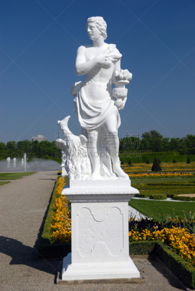 女神,海恩豪森王家花园,汉诺威,哈诺维尔,燃烧的火炬,垂直画幅,天空,女人,公园,艺术