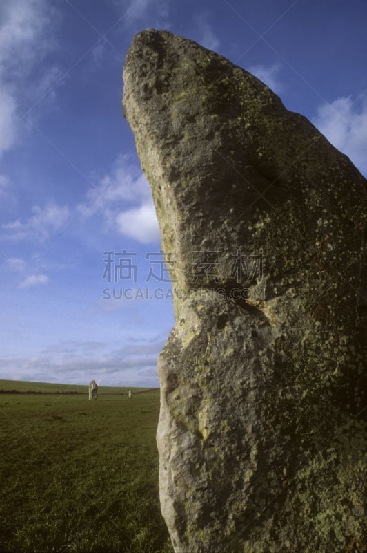 埃夫伯里,立石,林荫路,西,垂直画幅,旅游目的地,无人,威尔特,世界遗产,石器时代