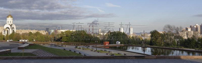 都市风景,莫斯科,水平画幅,夜晚,无人,波克洛纳亚山,夏天,户外,停车楼
