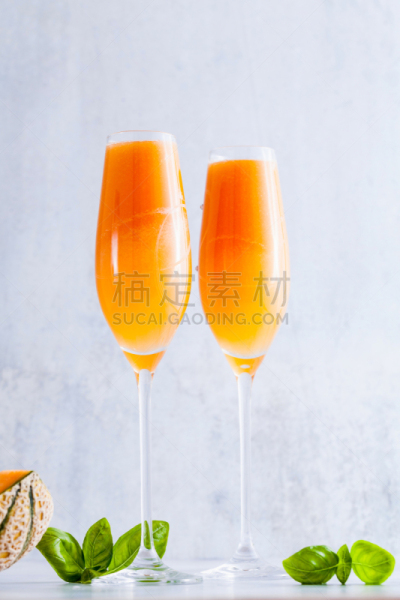 饮料,贝里尼,罗勒,意大利,鸡尾酒,瓜,调味品,小吃,熟的,做