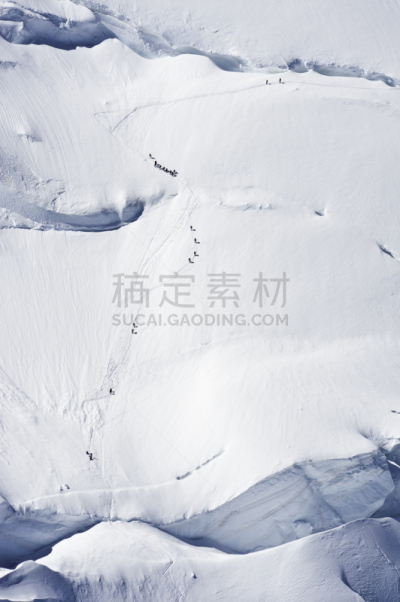 冰隙,雪,冰河,阿尔卑斯山脉,古特圆丘,霞慕尼峰,serac,雪飞檐,高地,霞慕尼