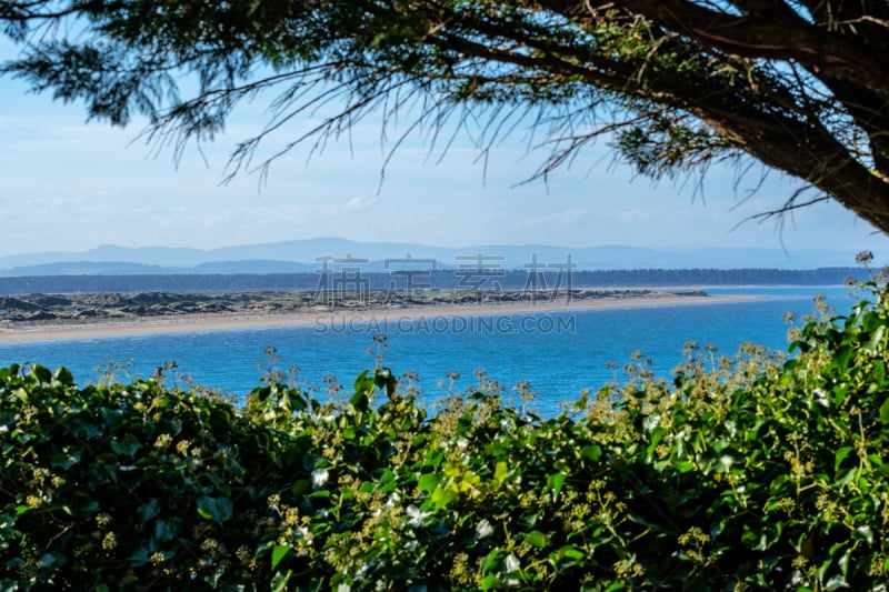 边框,夏天,风景,海滩,圣安德鲁斯大教堂,热带气候,英国,自然美,海岸线,背景