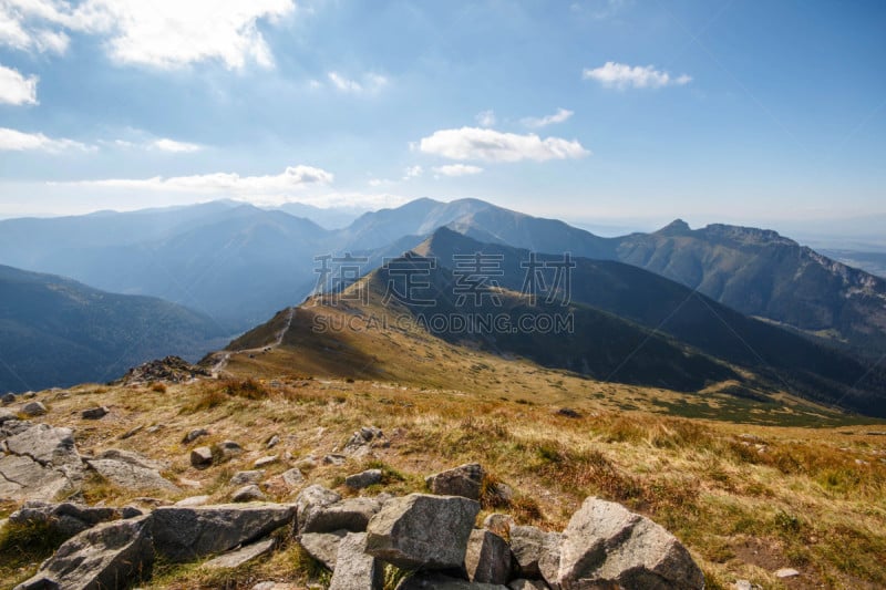 边界,秋天,波兰,塔特拉山,斯洛伐克,天空,水平画幅,无人,鸟类,夏天