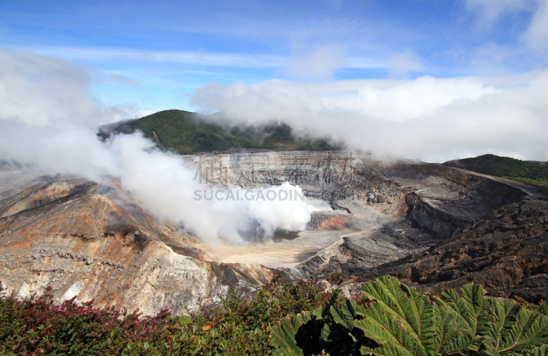 波阿斯火山,阿拉胡埃拉省,伯斯国家公园,自然,水平画幅,无人,户外,哥斯达黎加,火山,活火山