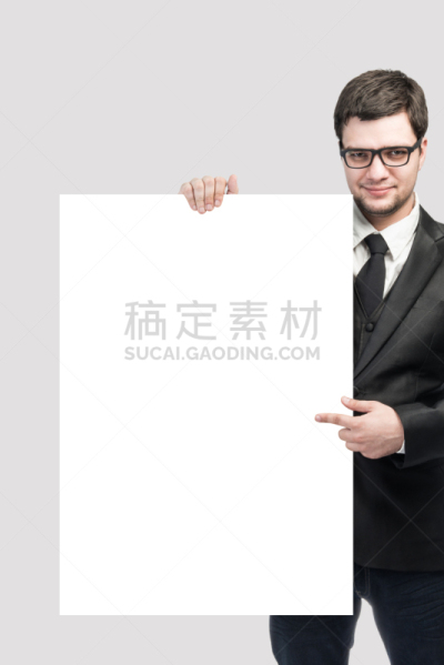男商人,空白符号,垂直画幅,办公室,留白,褐色,面无表情,美人,套装,白人