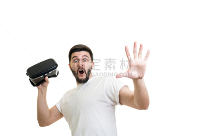 络腮胡子,男人,网络空间,修改系列,青年人,免提装置,幽默,未来,水平画幅,小胡子