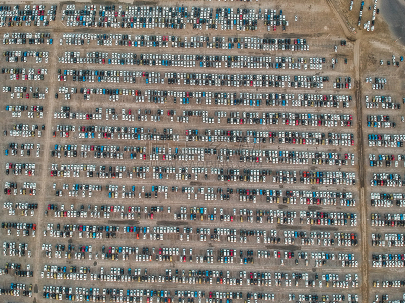 巨大的,停车场,商务,汽车,交通,交通方式,无人机,背景,新的,电动机