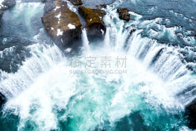 上帝瀑布,冰岛国,米湖,北极,水,美,水平画幅,瀑布,无人,巨大的