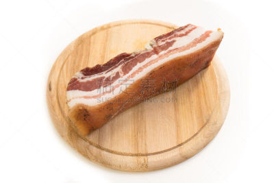 熏猪肉,清新,饮食,萨鲁美尔利亚,水平画幅,黄油,无人,开胃品,白色背景,熟食店