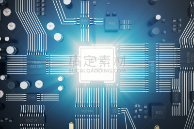 3D rendering Circuit board. Technology background. Central Computer Processors CPU concept. Motherboard digital chip. Tech science EDA background. Integrated communication processor, Information CPU engineering