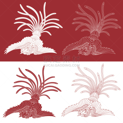 凤凰,绘画插图,活力,秘密,美,野外动物,生物,动物,鸟类,设计元素