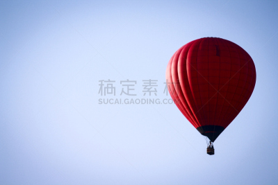 热气球,红色,飞艇,氦气球,氦,天空,风,休闲活动,水平画幅,半空中