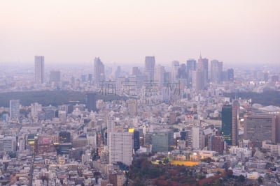 曙暮光,东京,天空,美,里山,新宿区,水平画幅,夜晚,美人,旅行者