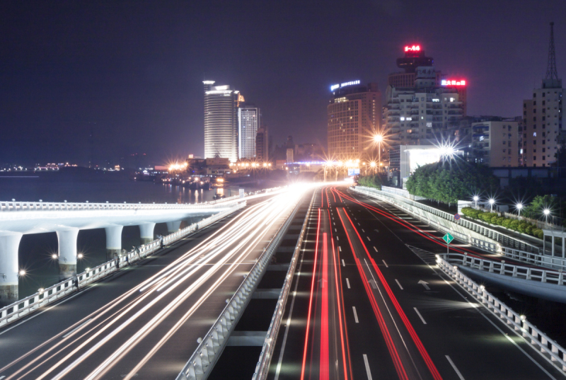 夜晚,福建省,厦门,东亚,正面视角,天空,度假胜地,水平画幅,高视角,无人预览效果