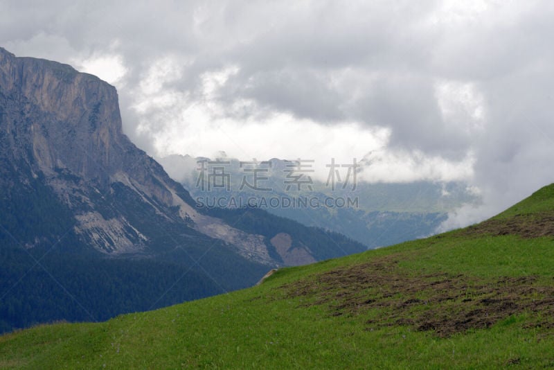 雾,山,自然,寒冷,以色列,河谷草地广场,云,全景,图像,高大的