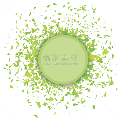 圆形,绿色,五彩纸屑,猴年,新的,纺织品,绘画插图,组物体