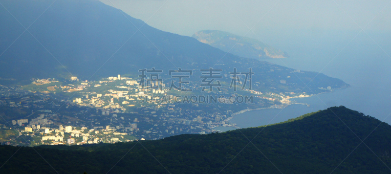 雅尔塔,水平画幅,克里米亚,景观设计,无人,全景,风景,森林,户外,城市
